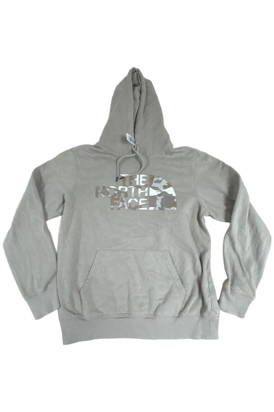 The North Face Men's Half Dome Pullover Long-Sleeve Hoodie Cami Khaki